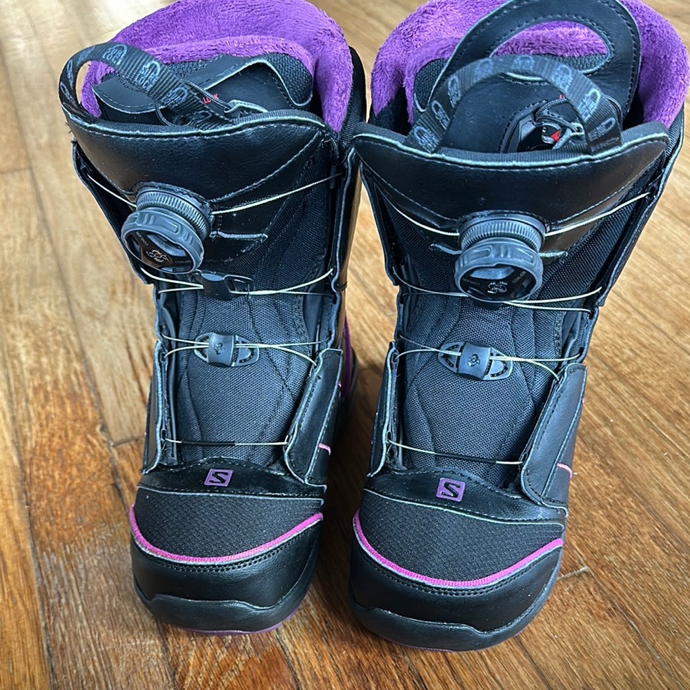 Salomon Pearl Boa Women's Black/Purple Snowboarding Boots